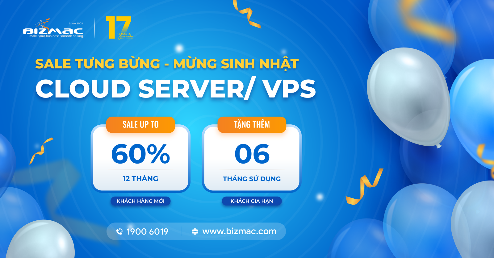 Giảm giá Cloud Hosting, Cloud Server/VPS lên đến 60%