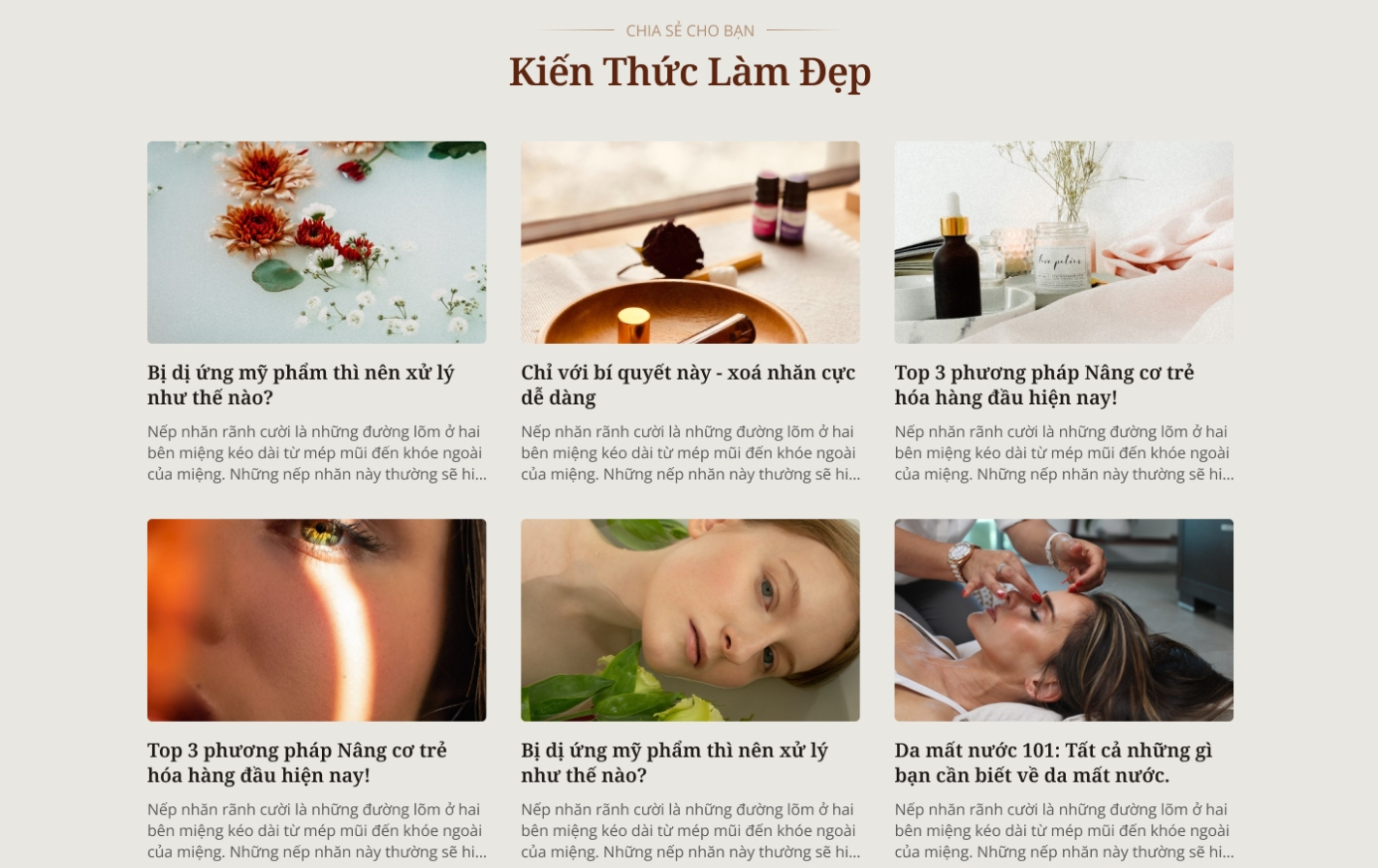 Giao diện thiết kế website chuyên nghiệp ngành Làm đẹp (spa, thẩm mỹ,..) tại BizMaC