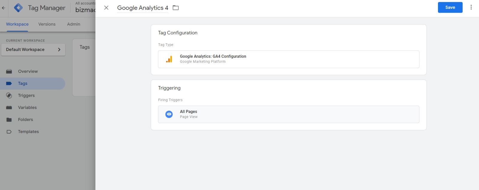 Cài đặt Google Analytics bằng Google Tag Manager bước nhập id