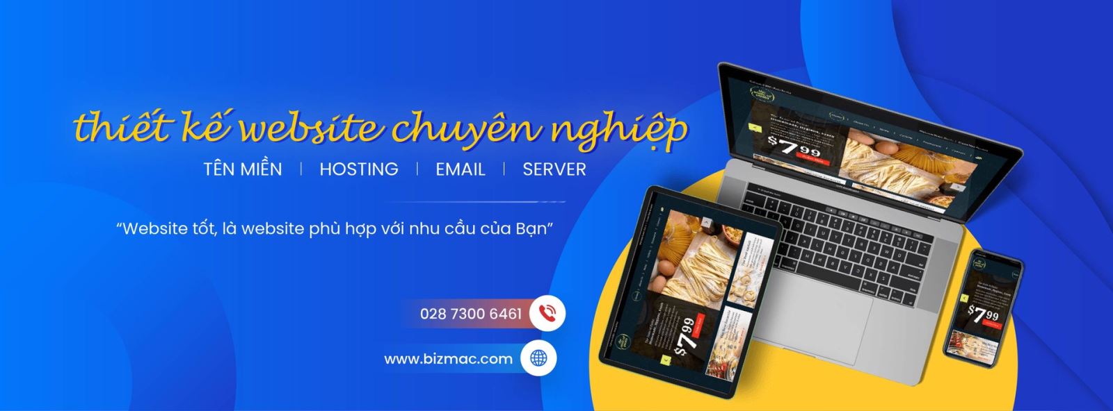 BizMaC là đơn vị Thiết kế website chuyên nghiệp, cung cấp các dịch vụ domain, hosting, cloud, server, email doanh nghiệp