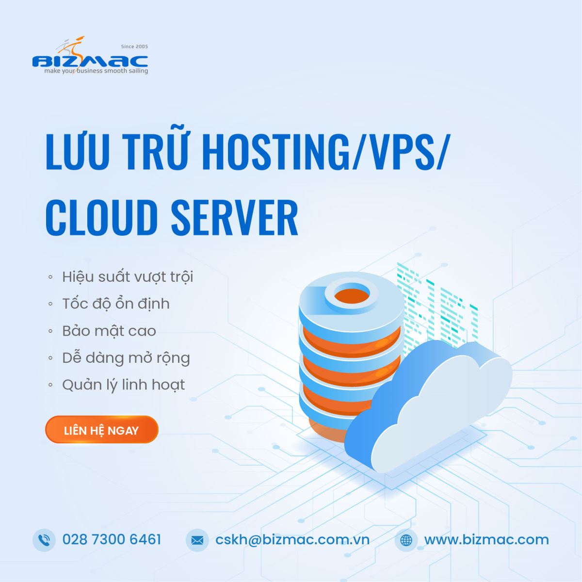 Hosting chất lượng giúp website hoạt động ổn định và nhanh chóng, đảm bảo hiệu suất cao trong suốt quá trình kinh doanh.