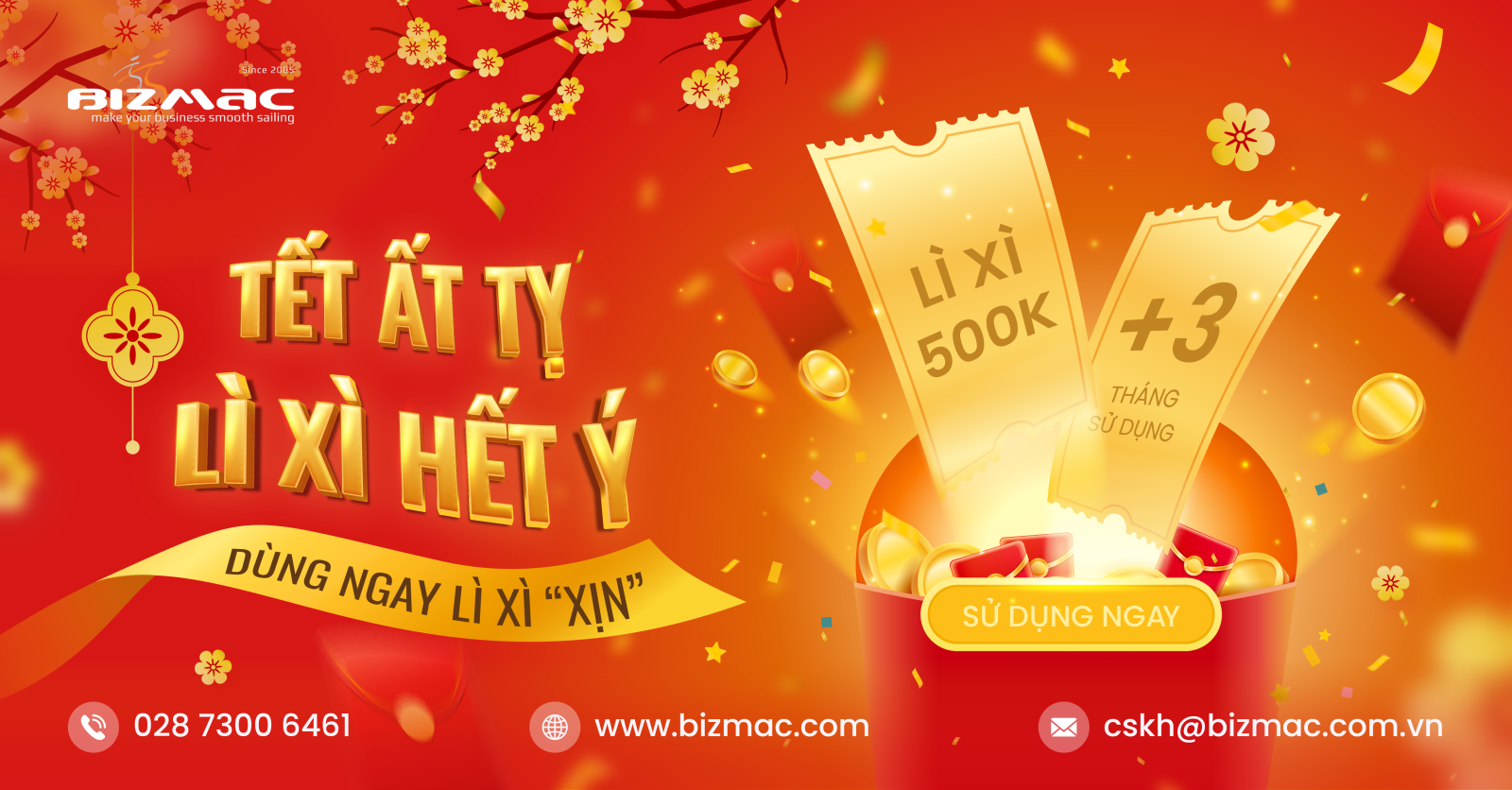 Chương trình Khuyến mãi tết 2025 tại BizMaC