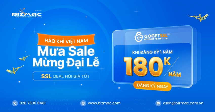 SSL deal hời giá tốt - Chỉ còn 180k/năm
