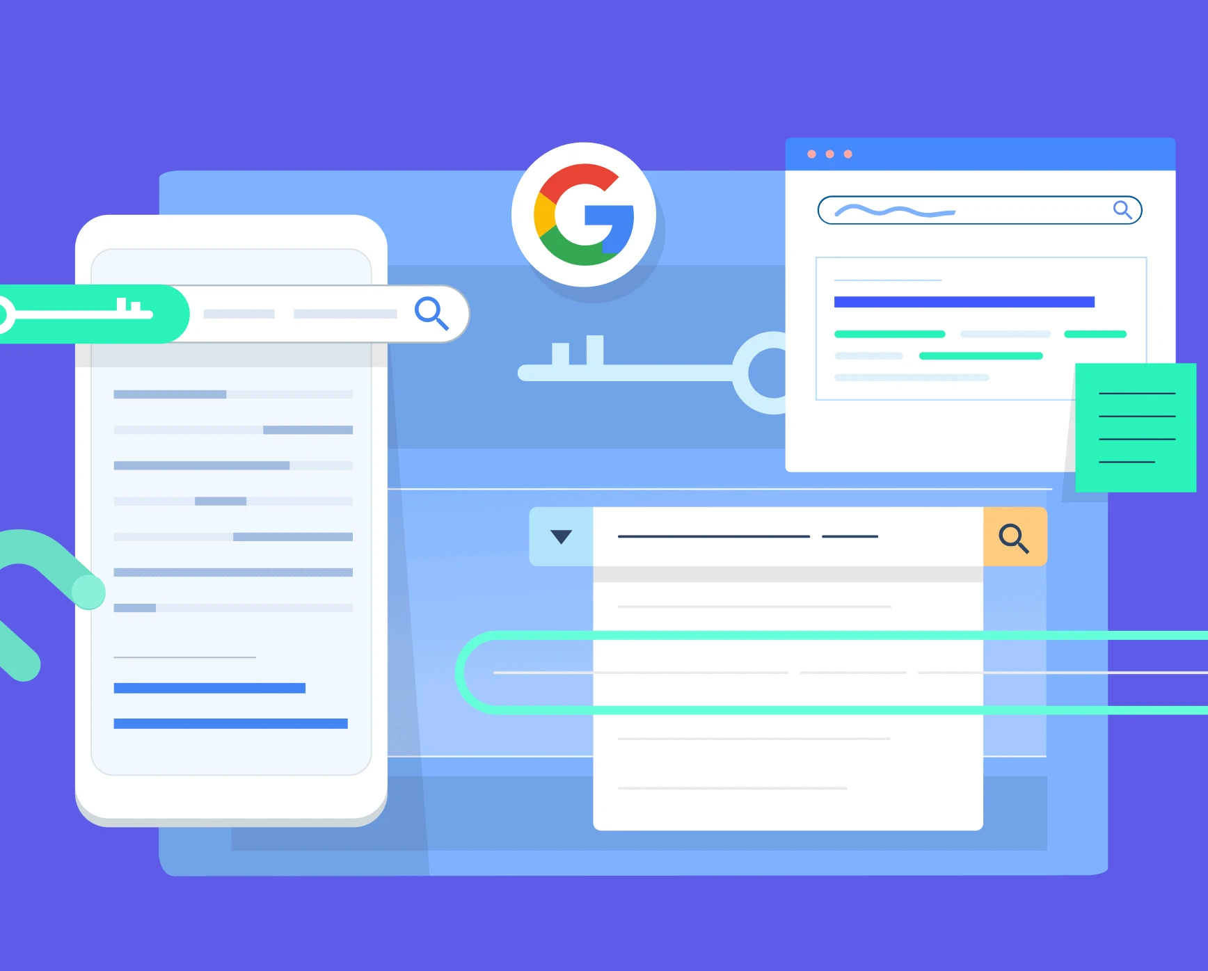 Website hiển thị trên kết quả tìm kiếm Google ở cả máy tính và điện thoại, kèm bộ từ khoá được tối ưu