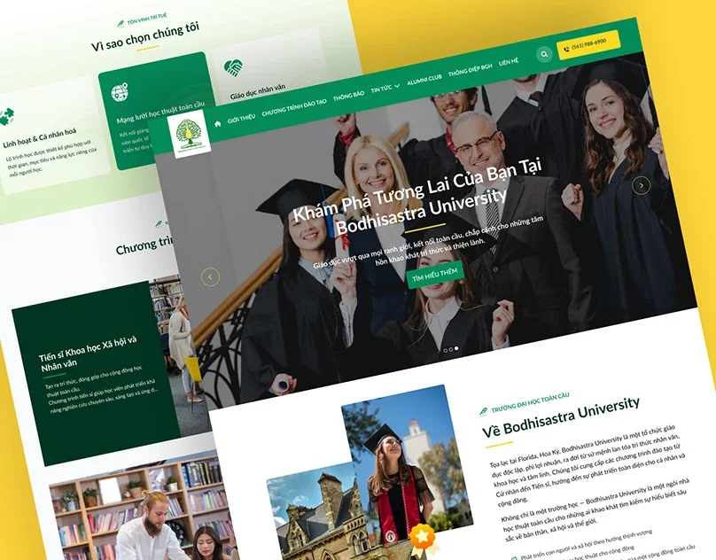 Giao diện website BOU Vietnam do BizMaC thiết kế