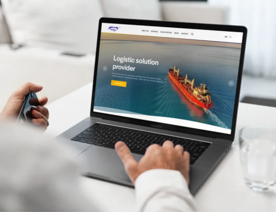 Giao diện website Cevico Logistic do BizMaC thiết kế