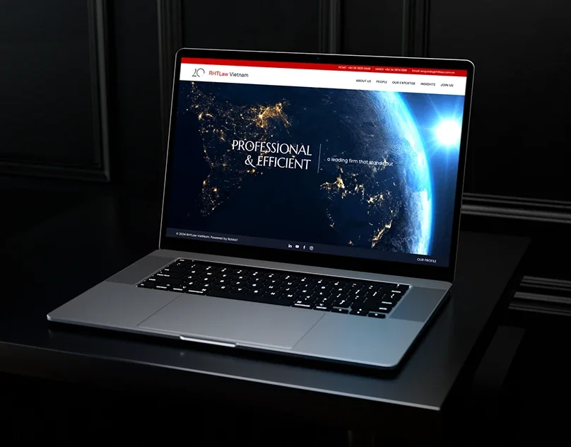 Giao diện website RHT Law Vietnam do BizMaC thiết kế