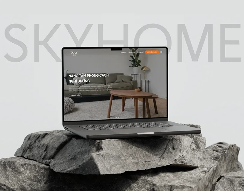 Giao diện website SkyHome do BizMaC thiết kế