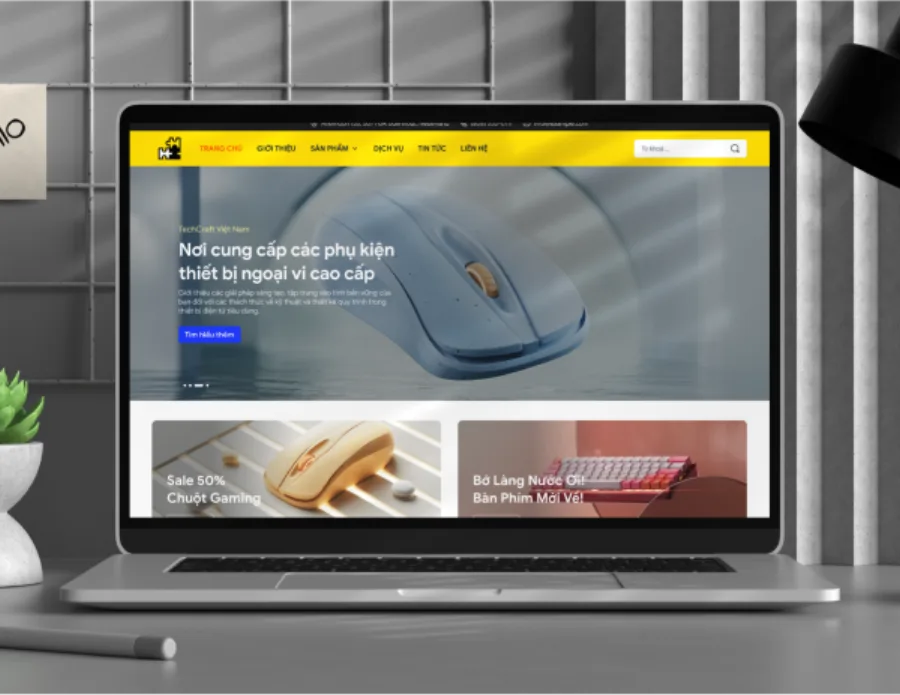 Giao diện website Tech Craft Sài Gòn do BizMaC thiết kế