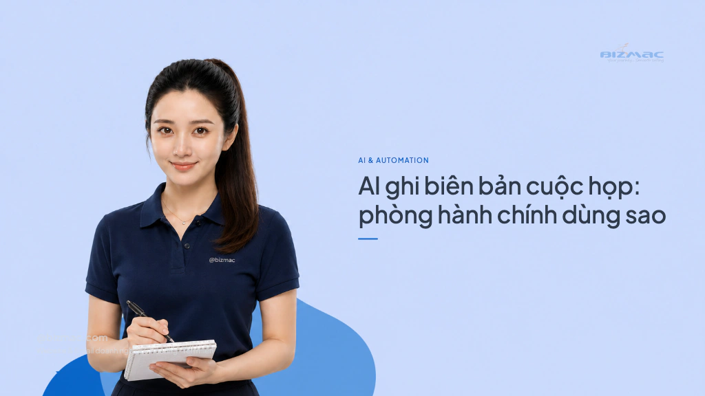 AI ghi biên bản cuộc họp: phòng hành chính dùng sao
