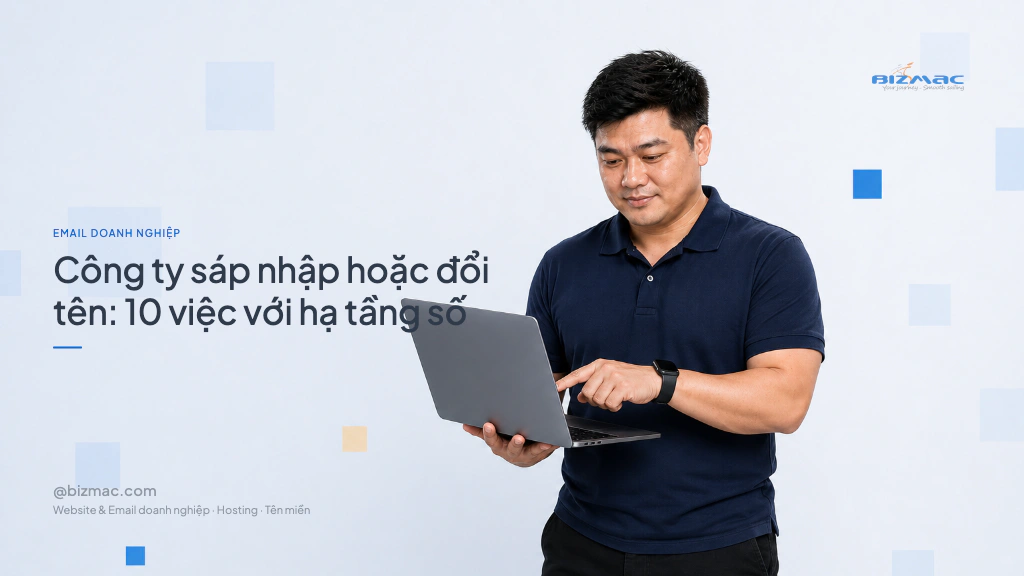 Công ty sáp nhập hoặc đổi tên: 10 việc với hạ tầng số
