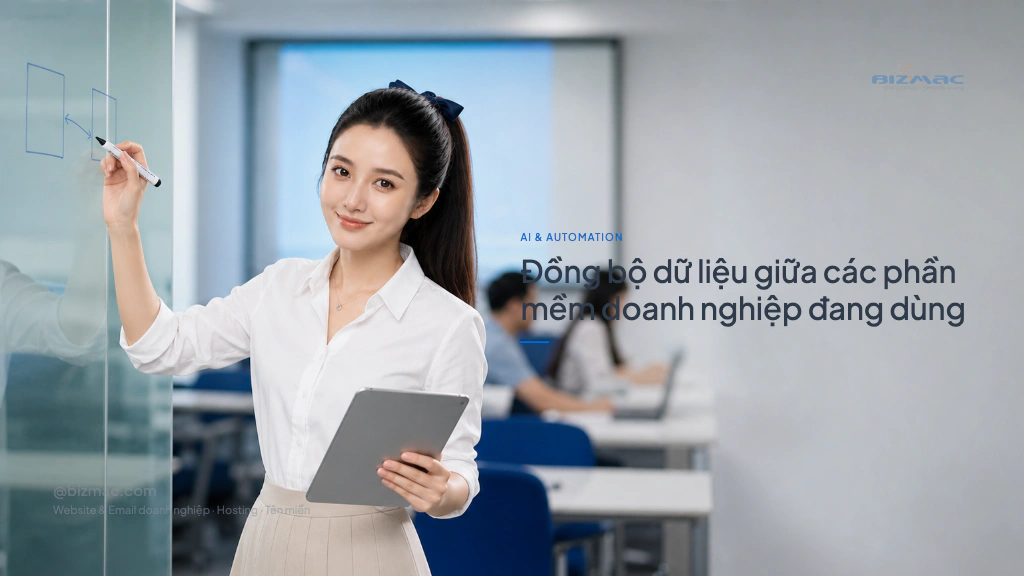 Minh hoạ cho bài Đồng bộ dữ liệu giữa các phần mềm doanh nghiệp đang dùng