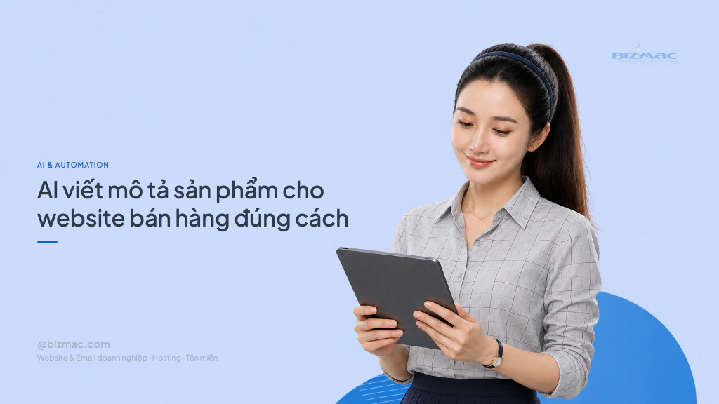 Minh hoạ cho bài AI viết mô tả sản phẩm cho website bán hàng đúng cách