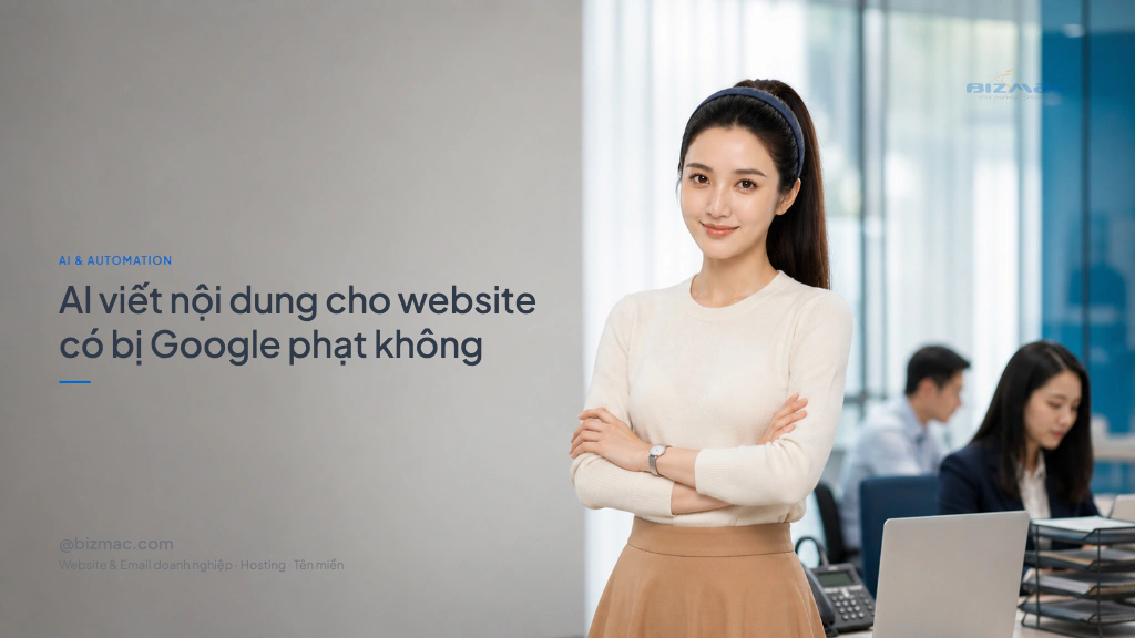 Minh hoạ cho bài AI viết nội dung cho website có bị Google phạt không