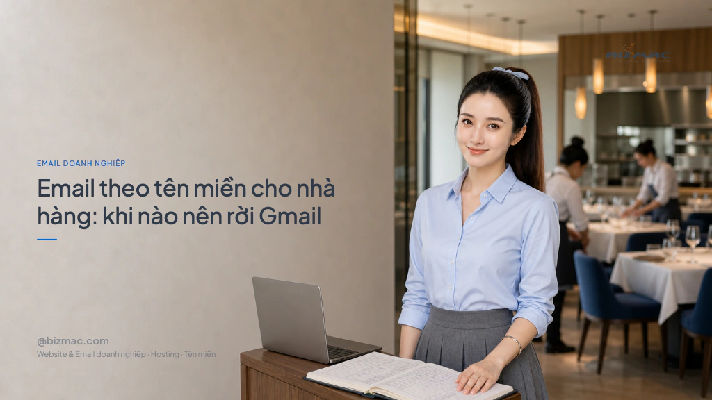 Email theo tên miền cho nhà hàng: khi nào nên rời Gmail
