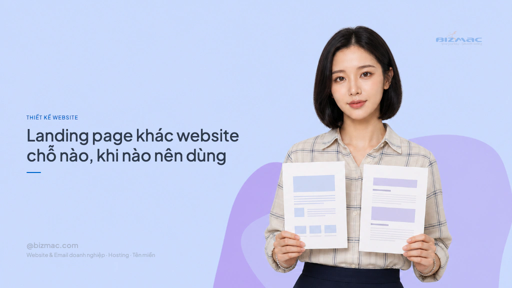 Minh hoạ cho bài Landing page khác website chỗ nào, khi nào nên dùng