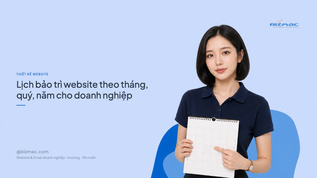 Lịch bảo trì website theo tháng, quý, năm cho doanh nghiệp