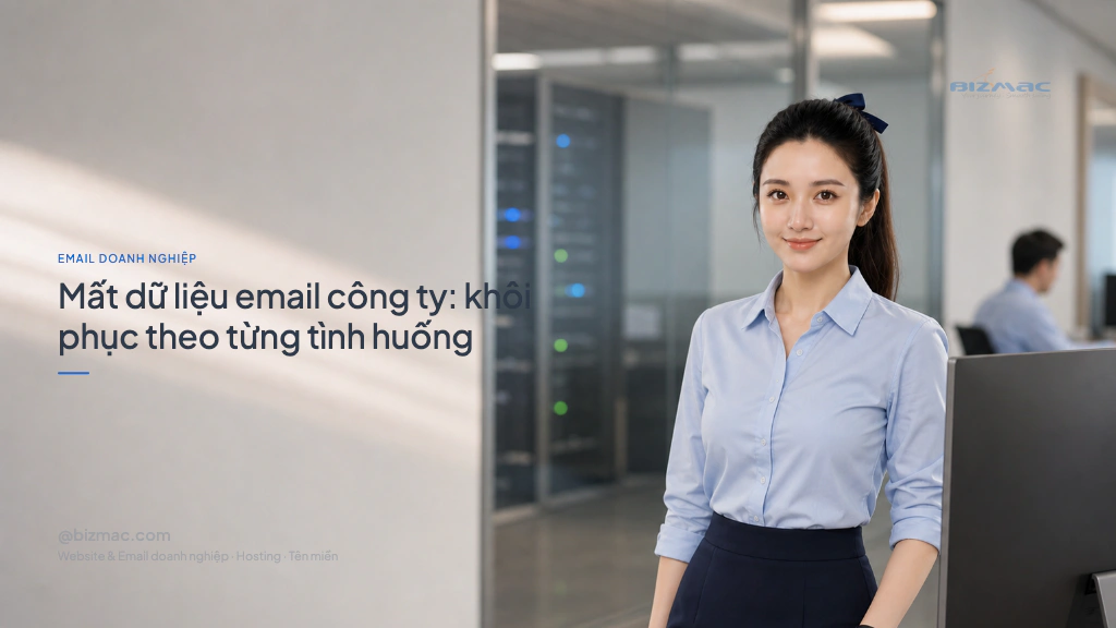 Minh hoạ cho bài Mất dữ liệu email công ty: khôi phục theo từng tình huống