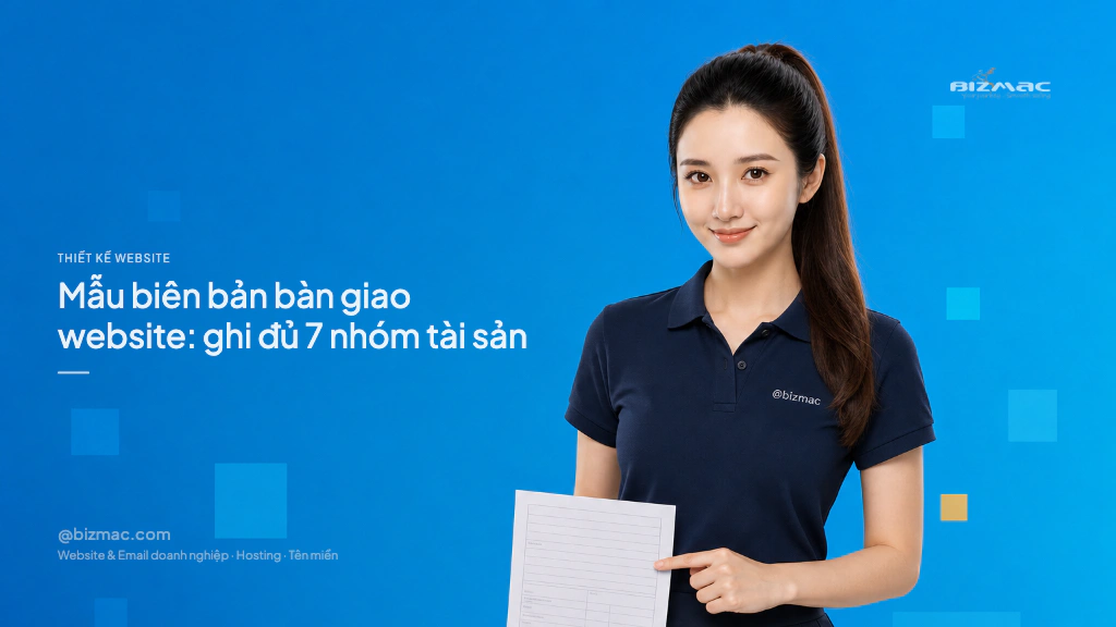 Mẫu biên bản bàn giao website: ghi đủ 7 nhóm tài sản