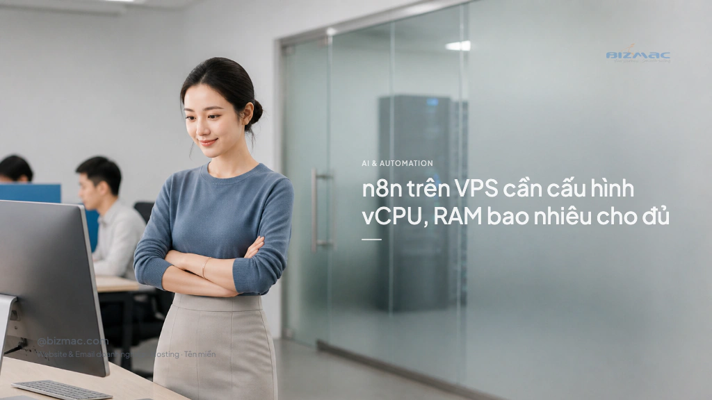 Minh hoạ cho bài n8n trên VPS cần cấu hình vCPU, RAM bao nhiêu cho đủ