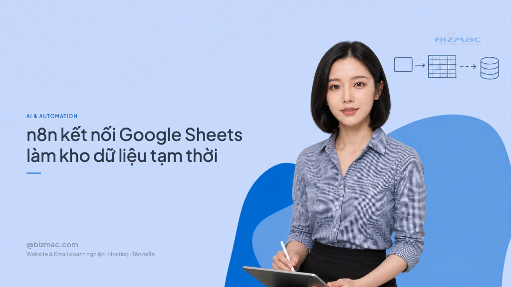 n8n kết nối Google Sheets làm kho dữ liệu tạm thời