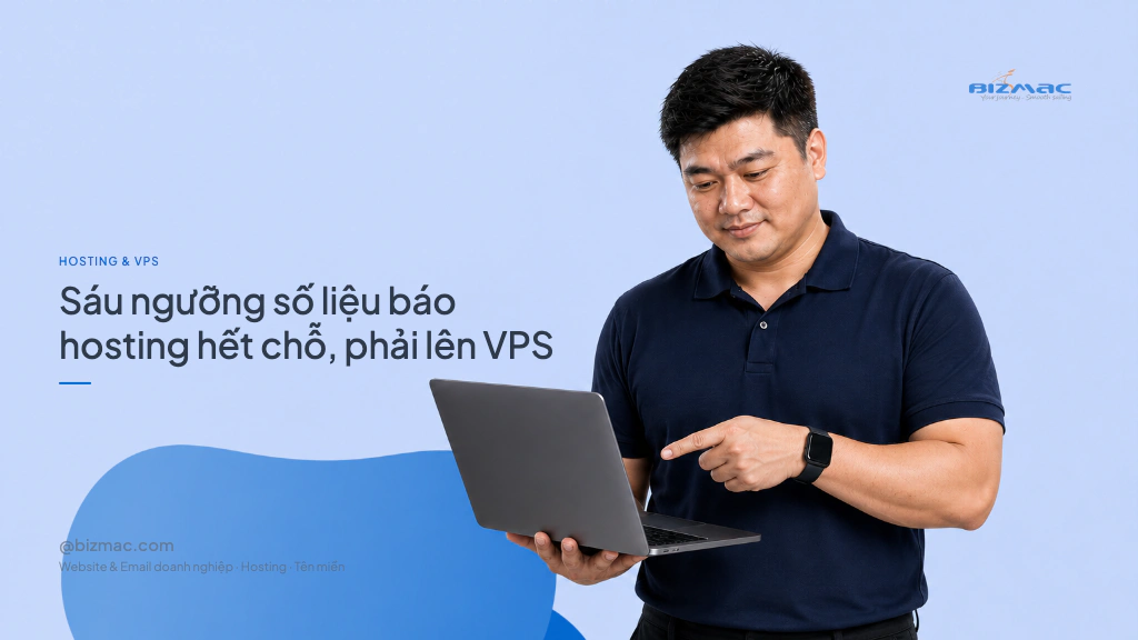 Sáu ngưỡng số liệu báo hosting hết chỗ, phải lên VPS