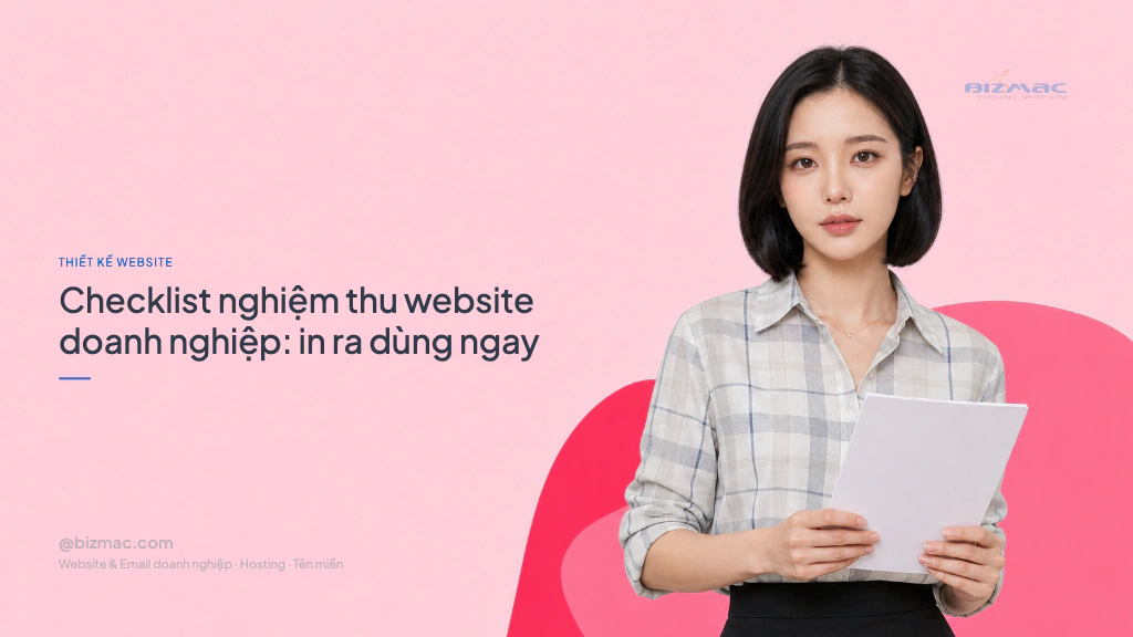 Checklist nghiệm thu website doanh nghiệp: in ra dùng ngay