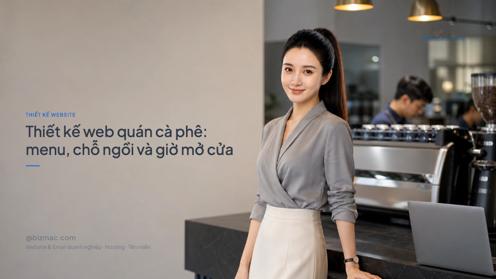 Thiết kế web quán cà phê: menu, chỗ ngồi và giờ mở cửa