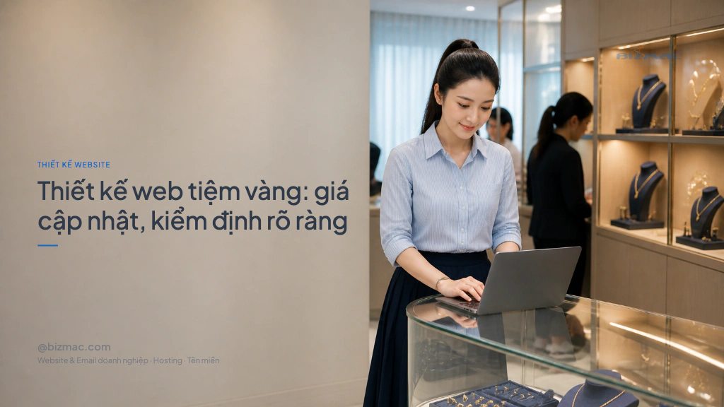 Thiết kế web tiệm vàng: giá cập nhật, kiểm định rõ ràng
