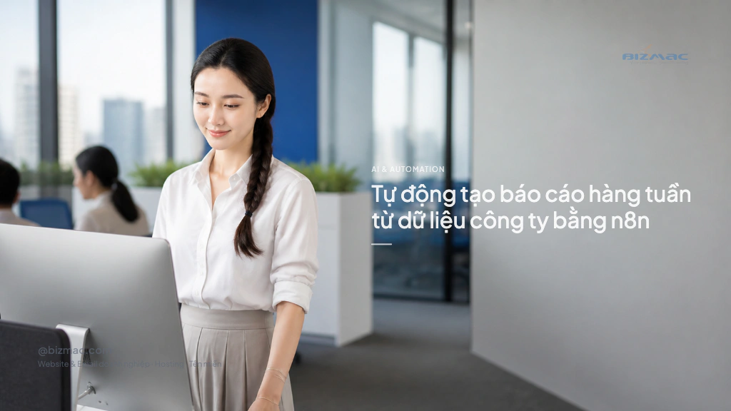 Minh hoạ cho bài Tự động tạo báo cáo hàng tuần từ dữ liệu công ty bằng n8n