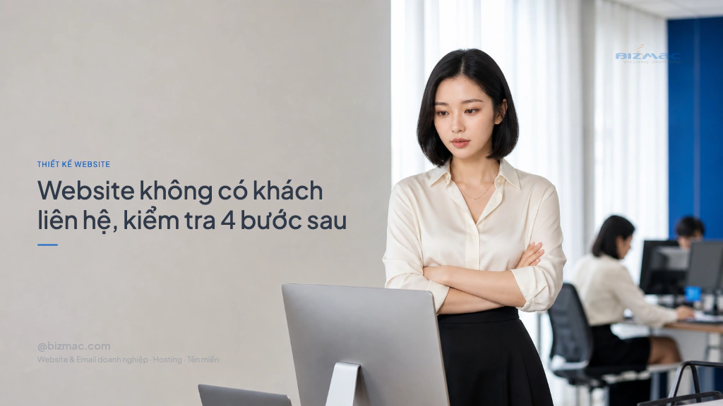 Minh hoạ cho bài Website không có khách liên hệ, kiểm tra 4 bước sau